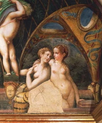 Pair of Nymphs, from Myth of Diana and Actaeon