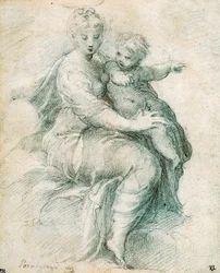 Madonna and Child on the Clouds, c1525