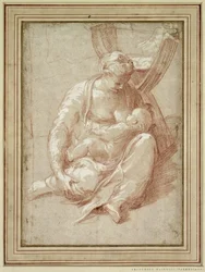 Virgin Seated on the Ground, Nursing the Child