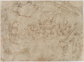 Navicella Recto Two Drawings of Ships Verso
