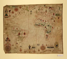 A Portolan Chart of the Atlantic Ocean and Adjacent Continents