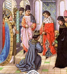 Richard II resigning his crown to Henry Bollingbroke, later Henry IV
