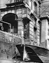 The remnants of a Thames-side city merchant mansion, near Cannon Street Station