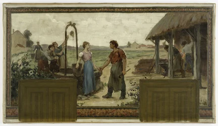 Sketch for the Town Hall of Saint-Maur-des-Fossés: The Engagement, in 1883