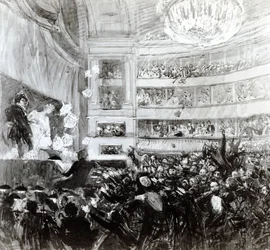 The Battle of Hernani at the Comedie Francaise on the 25th February 1830