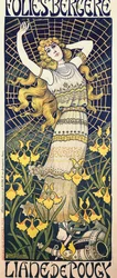 Poster for show of dancer Liane de Pougy at Folies Bergere, Paris