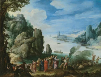 Rocky Landscape with Healing of the Possessed