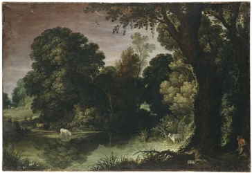Wooded Landscape with a Duck Hunt