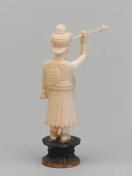 Black Pawn, Chess Piece, India, Circa 1820