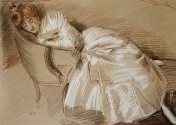 Madame Helleu Reclining on a Chaise-Longue