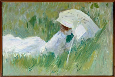 Portrait of Madame Helleu, wife of the painter, in the grass