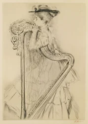 Woman with a Harp
