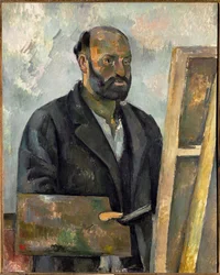 Paul Cezanne, self-portrait with palette