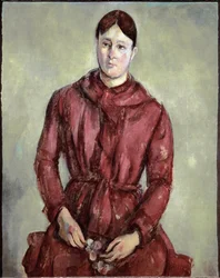 Portrait of Madame Cezanne in Red Dress