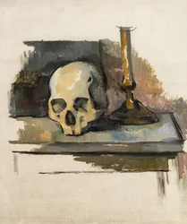 Still Life with Skull and Candlestick, circa 1900
