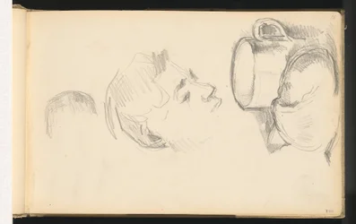 A Head, a Cup, and a Bread Roll