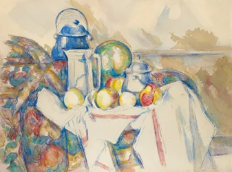 Still Life with Milk Pot, Melon, and Sugar Bowl