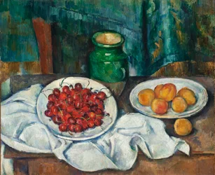 Still Life with Cherries and Peaches