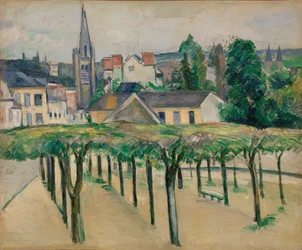 The Church of Saint-Aspais Seen from the Place de la Préfecture at Melun