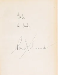 Handwritten Dedication in L