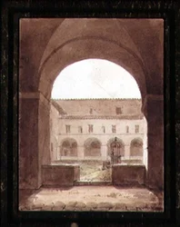 View of a Cloister with a Well