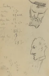 A Bearded Man and a Man in Profile