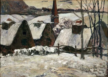 Breton village under the snow