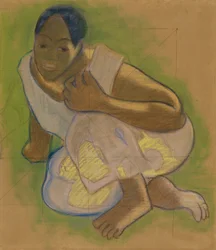 Crouching Tahitian Woman: Study for Nafea Faaipoipo