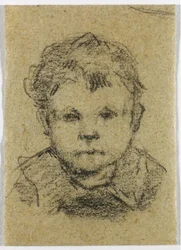 Emil Gauguin as a Child, Wearing a Collared Shirt, c. 1875-76
