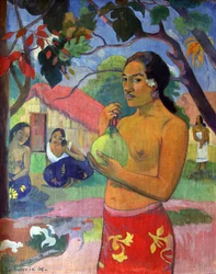 Woman Holding a Fruit. Where Are You Going