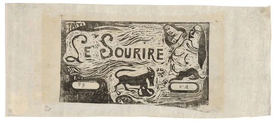 Fox, Busts of Two Women, and a Rabbit, headpiece for Le sourire