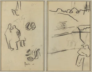 Group of Human Forms; A Man Seated (recto)