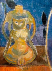 La belle Angele, Madame Satre (detail of the sculpture)