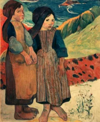 Little Breton Girls by the Sea
