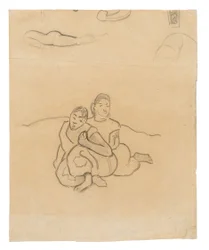 Seated Tahitian Women (related to the painting Nafea faa ipoipo [When Will You Marry?]) and Other Sketches