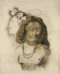 Tahitian Woman with Evil Spirit