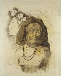 Tahitian Woman with Evil Spirit, c.1899-1900