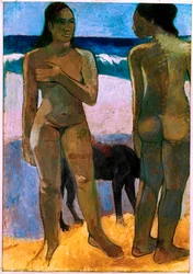 Tahitian Girls on the Beach