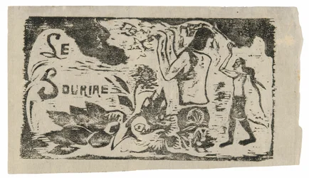 Tahitians, Flowers, and Leaves, headpiece for Le sourire