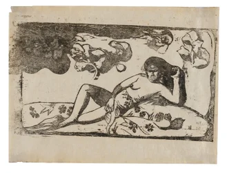 The Woman with Mangos—Tired, from the Suite of Late Wood-Block Prints