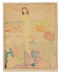 The Yellow Christ, Female Bather Wading through a Brook