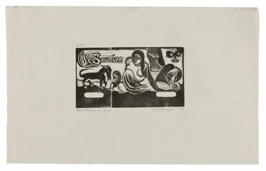 Three People, a Mask, a Fox and a Bird, headpiece for Le sourire
