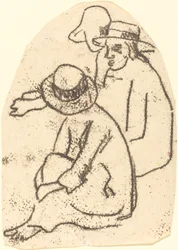 Three Tahitians Study for La soeur de charite