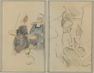 Two Breton Women; Landscape