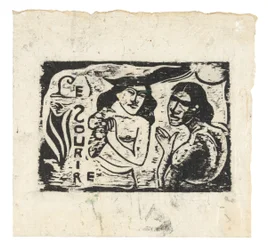 Two Women Chattering, headpiece for Le Sourire