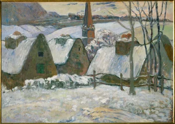 Breton Village Under the Snow