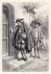 Gulliver Arrives Home at Three in the Afternoon and Enters the House, from French Edition of Gulliver