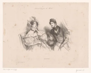 Man and Woman Talking on a Bench (Conversation)