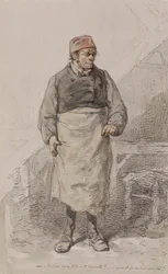 Man in Apron and Cap