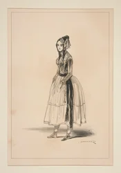 Polonaise. Bonnet, Jacket and Velvet Boots, Trimmings of...